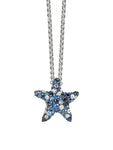 Sterling Silver & Sapphire Star Pendant Necklace